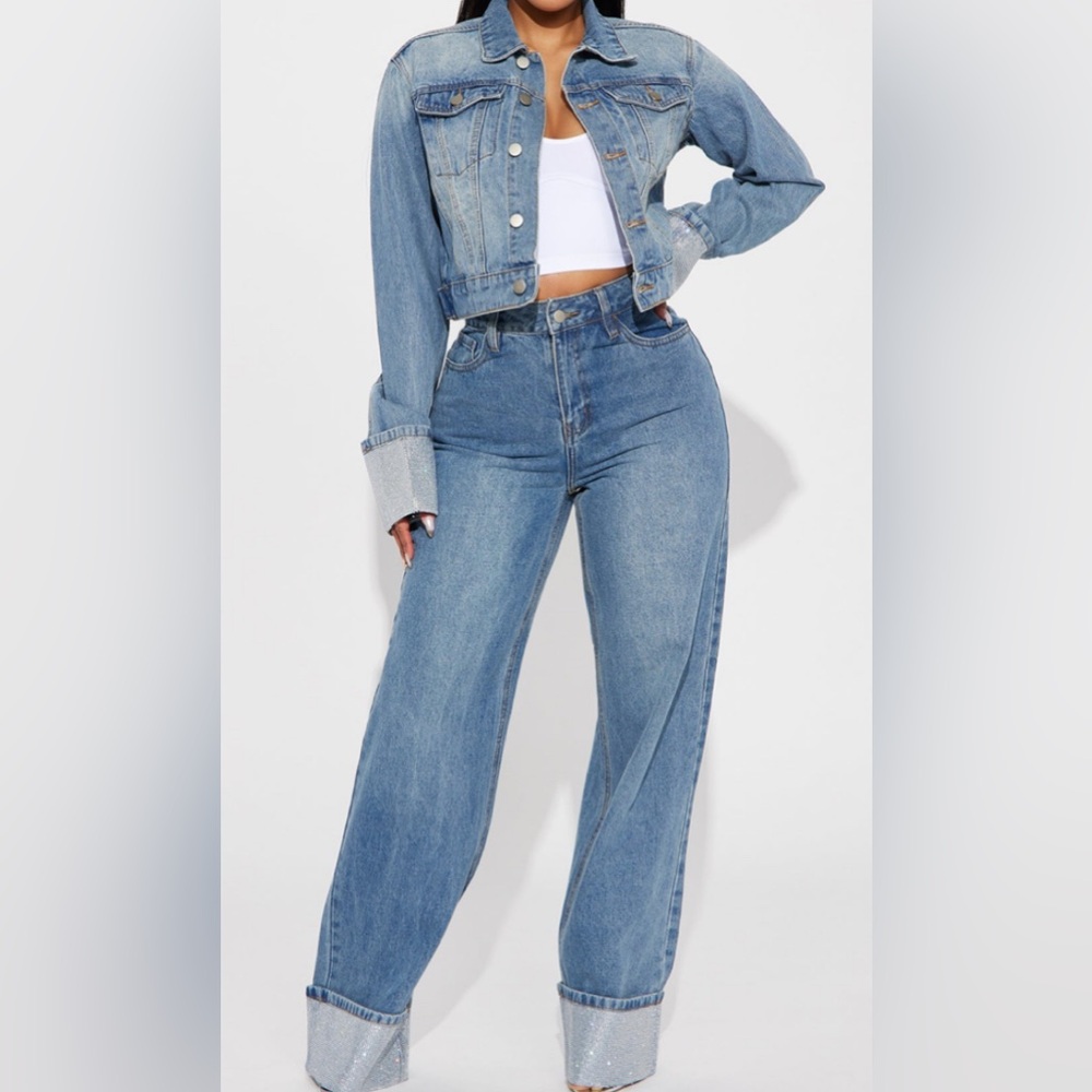 Denim Two Piece Outfit